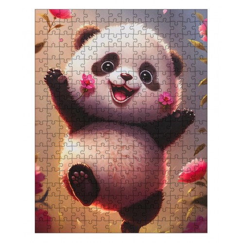 Zestaw Puzzli 300 el. Wesoła Panda dla dzieci 8+