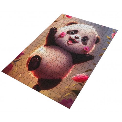 Zestaw Puzzli 300 el. Wesoła Panda dla dzieci 8+