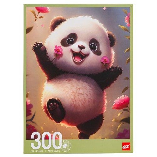 Zestaw Puzzli 300 el. Wesoła Panda dla dzieci 8+