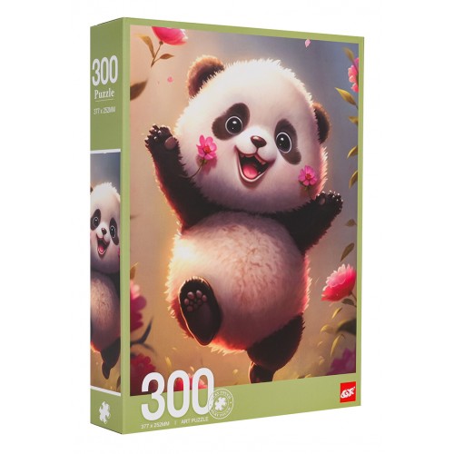 Zestaw Puzzli 300 el. Wesoła Panda dla dzieci 8+