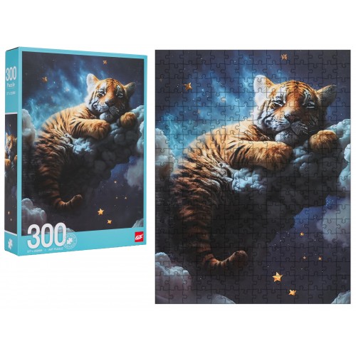 Zestaw Puzzli 300 el. Tygrys w chmurach dla dzieci 8+
