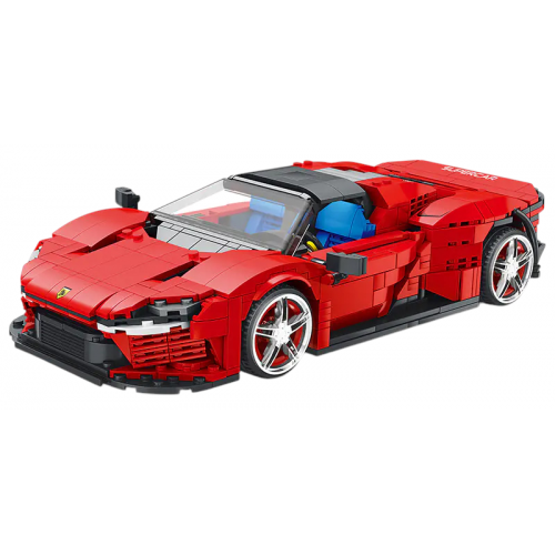 Zestaw Klocków Auto Sportowe Czerwone 1069el.