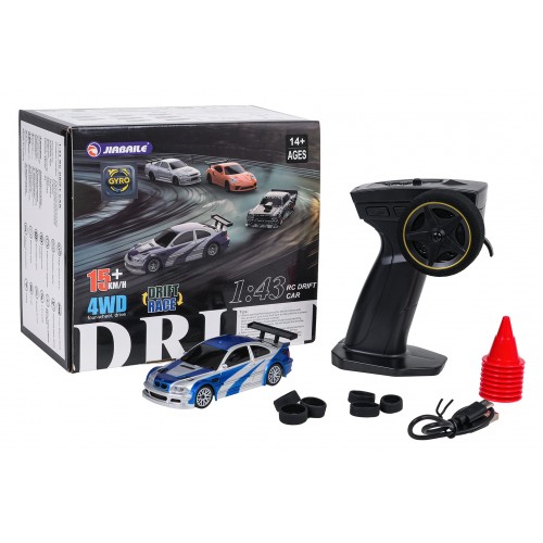 Autko R/C do Driftu 1:43 Niebieskie + Akcesoria
