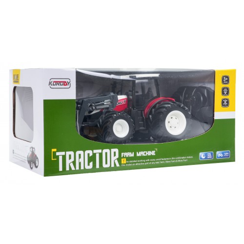 Traktor + Spych R/C 1:24 Czerwony