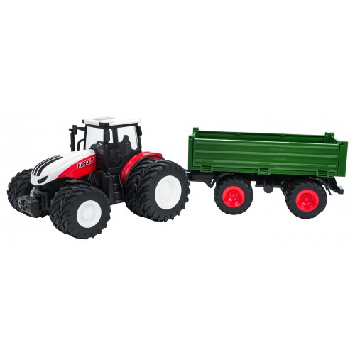 Traktor Czerwony R/C Z Zieloną Naczepą