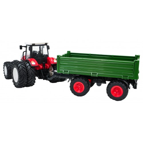Traktor Czerwony R/C Z Zieloną Naczepą