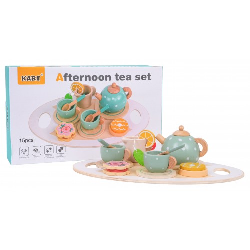 Drewniany Zestaw Herbaciany + Akcesoria