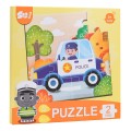 Magnetyczne Puzzle Pojazdy + Książeczka