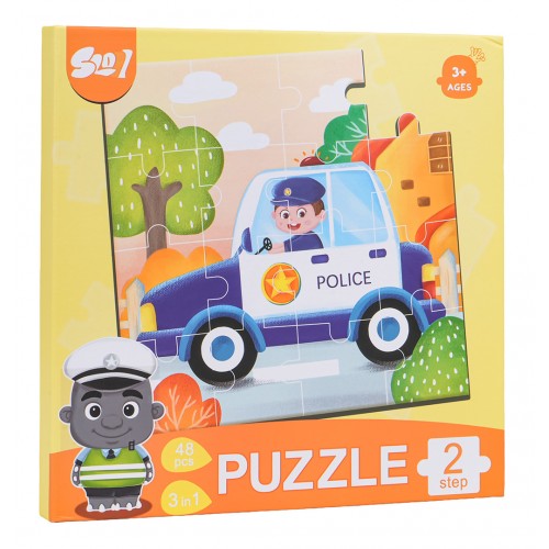 Magnetyczne Puzzle Pojazdy + Książeczka