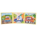 Magnetyczne Puzzle Pojazdy + Książeczka