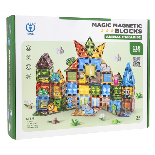 Zestaw Klocków Magnetycznych 116el.