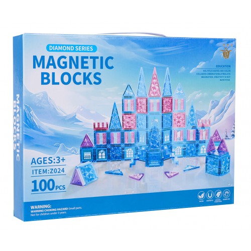 Zestaw Klocków Magnetycznych ICE SNOW 100el.