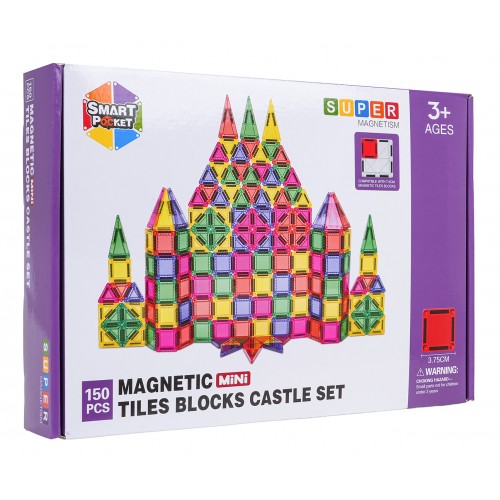 Zestaw Kolorowych Klocków Magnetycznych 150el.