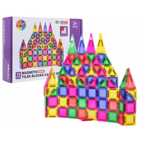 Zestaw Kolorowych Klocków Magnetycznych 75el.