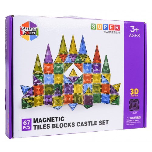 Zestaw Klocków Magnetycznych 3D 67el.