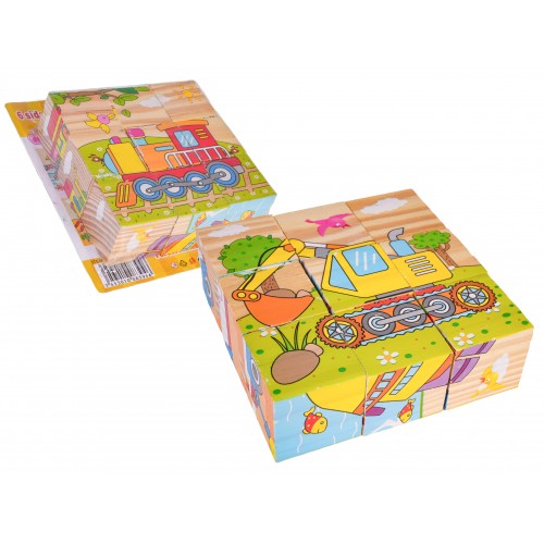 Klocki Drewniane Dla Najmłodszych Edycja Pojazdy