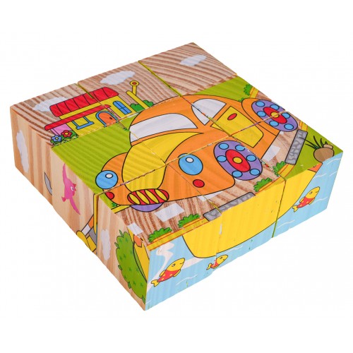 Klocki Drewniane Dla Najmłodszych Edycja Pojazdy