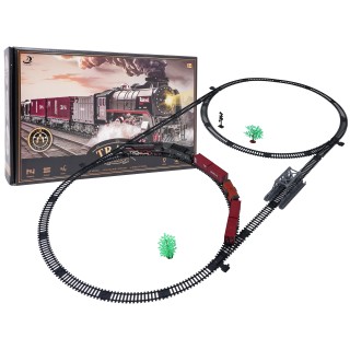 Kolejka Retro z Funkcją Świateł, Dźwięku i Dymu 207cm