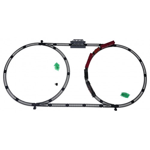 Kolejka Retro z Funkcją Świateł, Dźwięku i Dymu 207cm