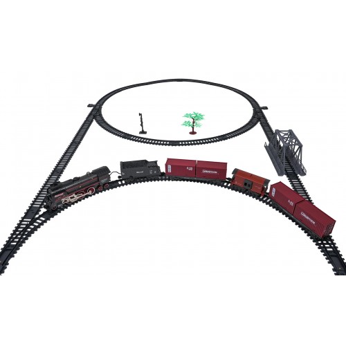 Kolejka Retro z Funkcją Świateł, Dźwięku i Dymu 207cm