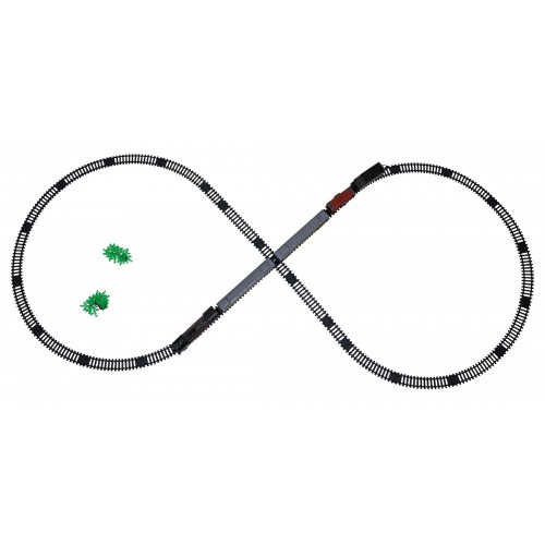 Kolejka Retro z Funkcją Świateł, Dźwięku i Dymu 216cm