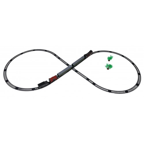 Kolejka Retro z Funkcją Świateł, Dźwięku i Dymu 216cm