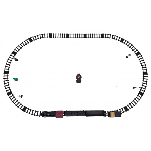 Transportowa Kolejka Retro z Funkcją Świateł, Dźwięku i Dymu 172cm