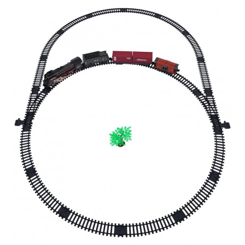 Kolejka Retro z Funkcją Świateł, Dźwięku i Dymu 138cm