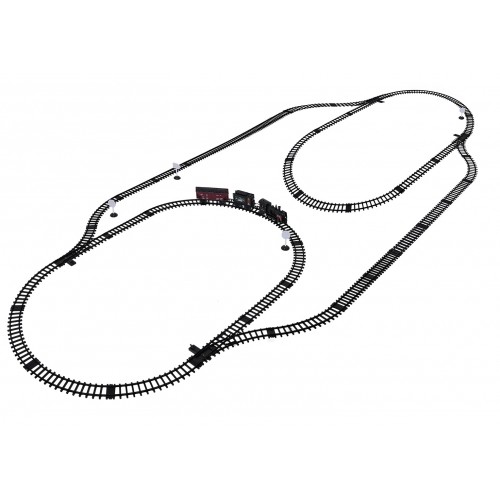 MEGA Kolejka Retro z Funkcją Dymu, Świateł i Dźwięku