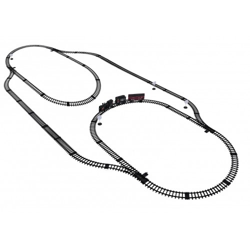 MEGA Kolejka Retro z Funkcją Dymu, Świateł i Dźwięku