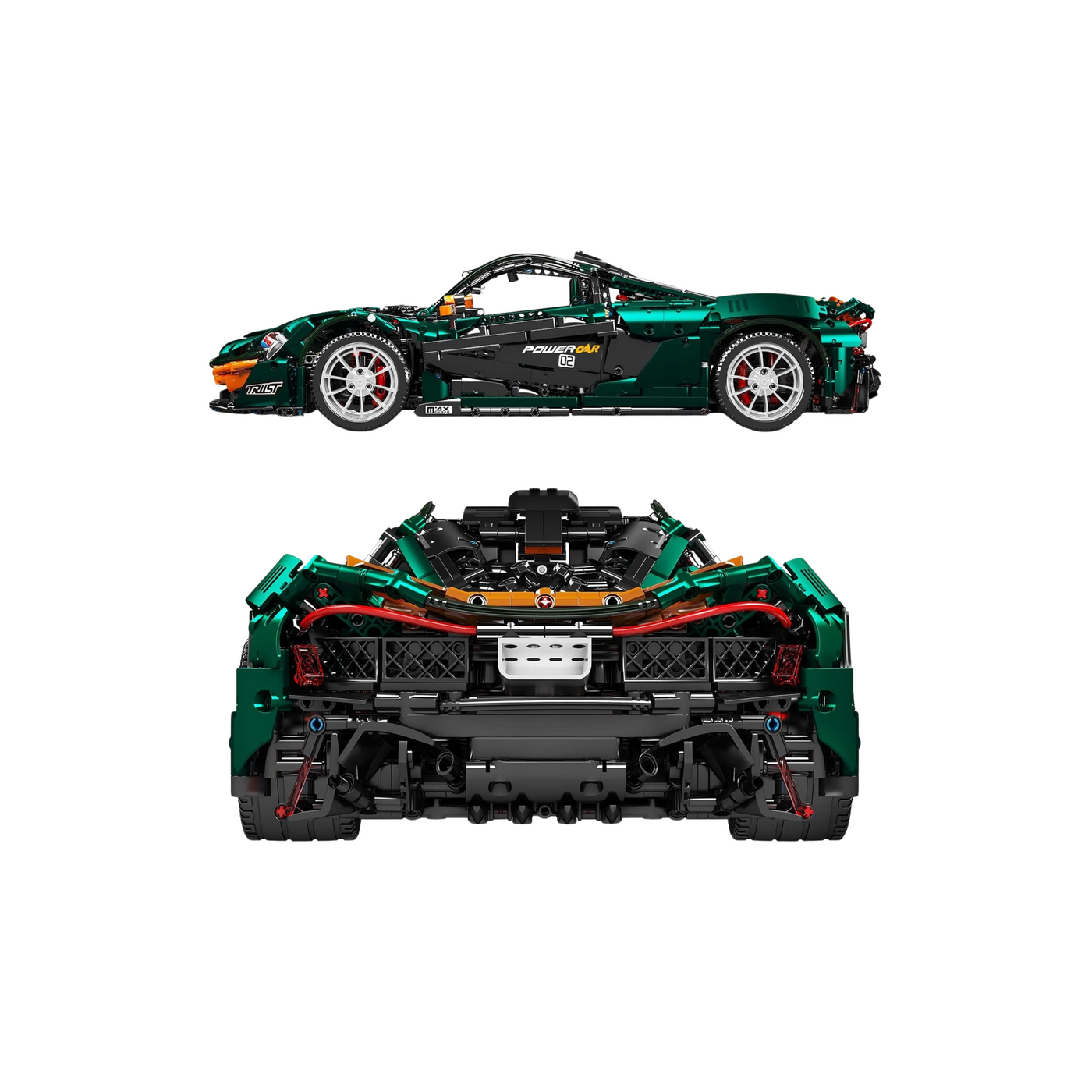 Zestaw Klocków Auto Sportowe Zielone 3268el.