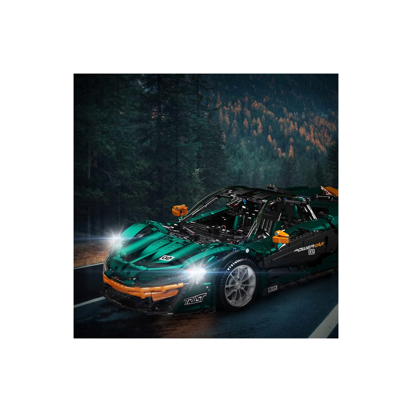 Zestaw Klocków Auto Sportowe Zielone 3268el.