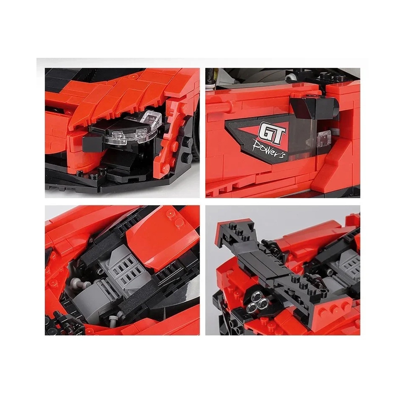 Zestaw Klocków Auto Sportowe Pomarańczowe 1372el.