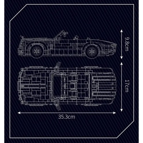 Zestaw Klocków Pojazd Biały Kabriolet 1603el.