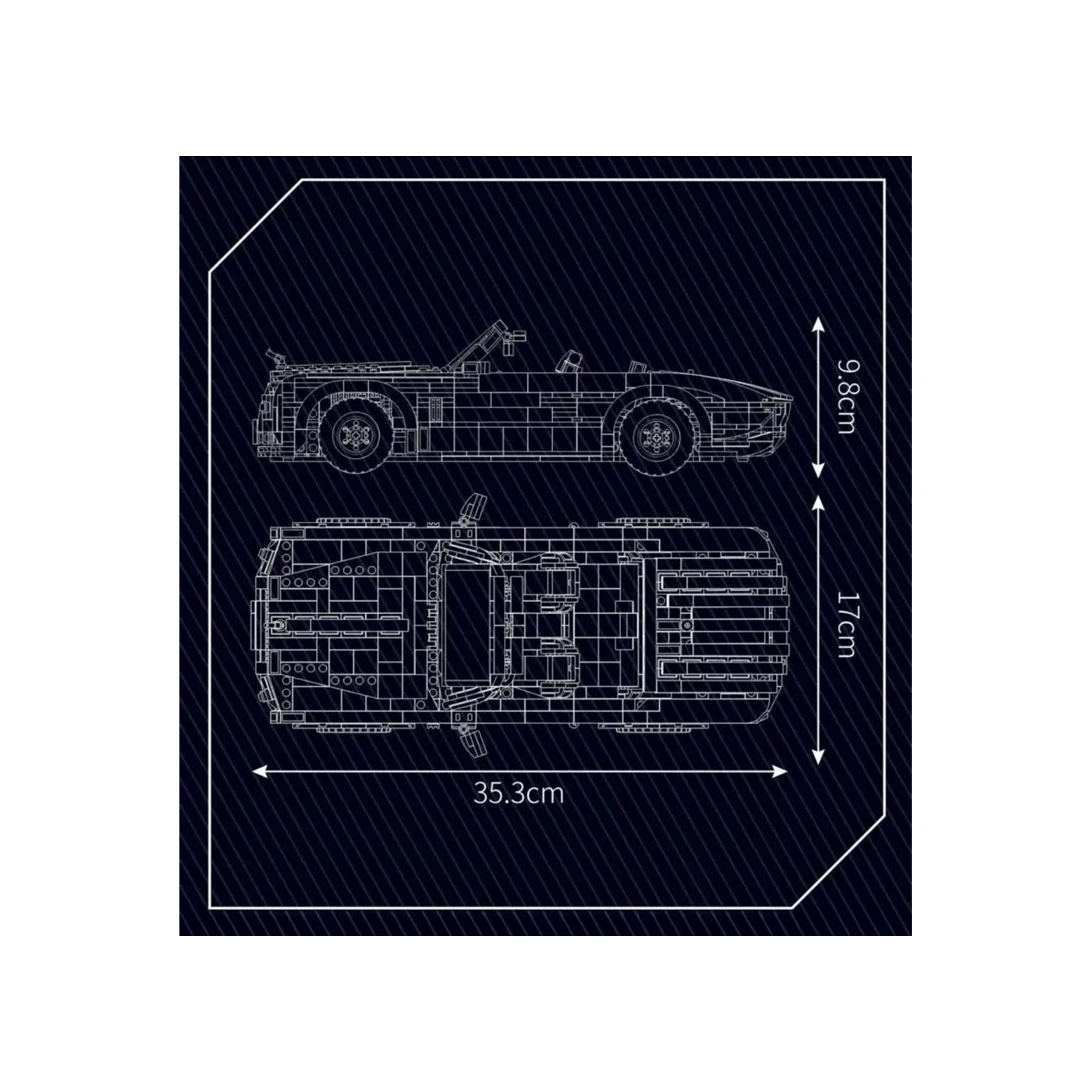 Zestaw Klocków Pojazd Biały Kabriolet 1603el.