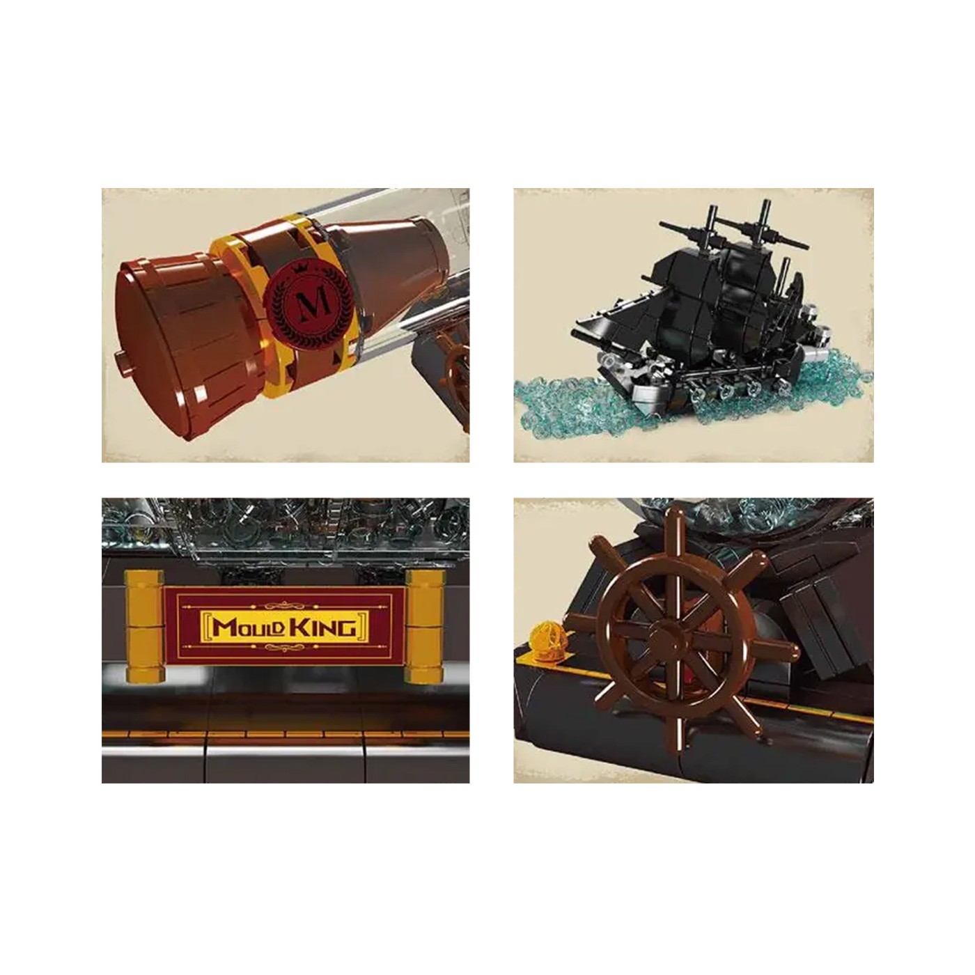 Zestaw Klocków Statek Piracki w Butelce 822el.