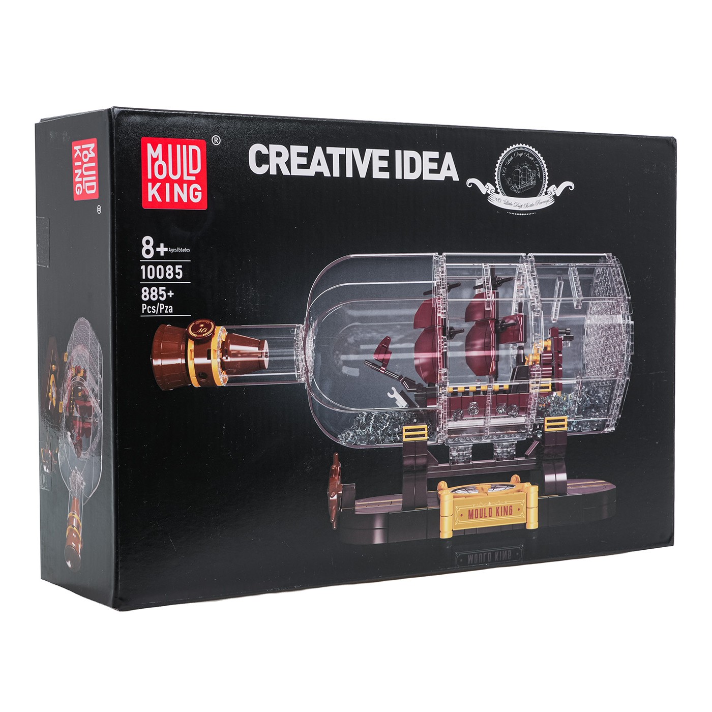 Zestaw Klocków Statek Piracki Czerwony w Butelce 885el.