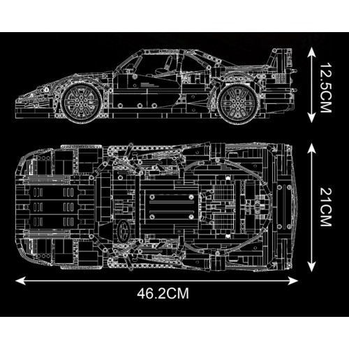 Zestaw Klocków Autko Sportowe 2688el. Czerwone