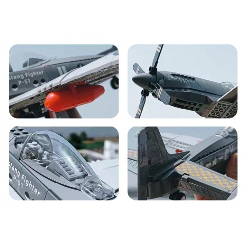 Zestaw Klocków Samolot Wojskowy 256el.