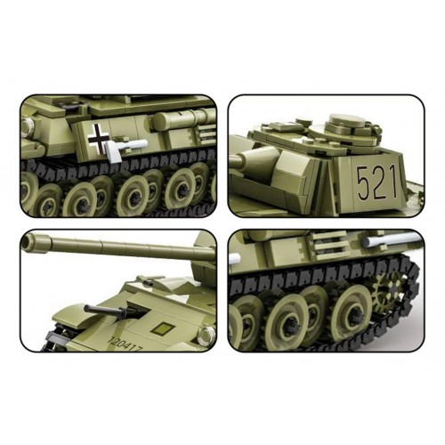 Zestaw Klocków Czołg Zielony 638el.