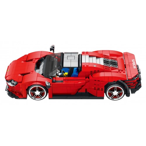 Zestaw Klocków Auto Sportowe Czerwone 1069el.