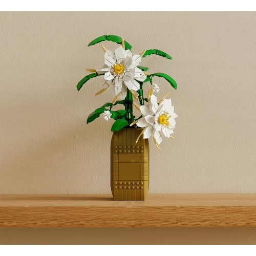 Zestaw Klocków Kwiaty Białe 571el.