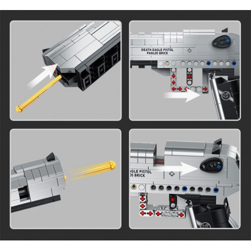 Zestaw Klocków Militaria Pistolet 360el.