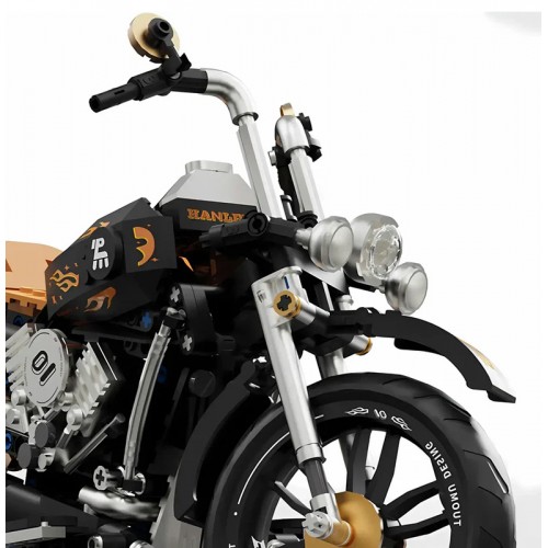 Zestaw Klocków Motocykl Czarny 455el.