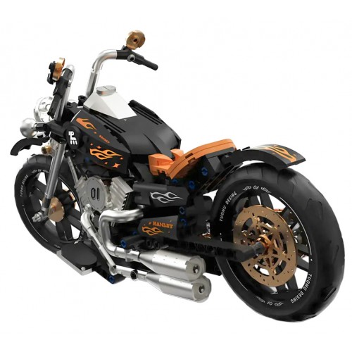 Zestaw Klocków Motocykl Czarny 455el.