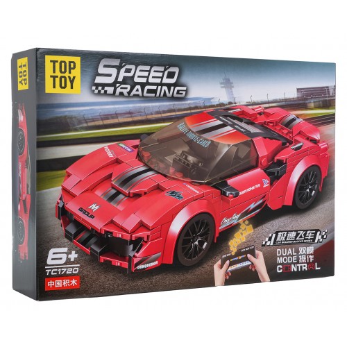 Zestaw Klocków Auto Sportowe Czerwone R/C