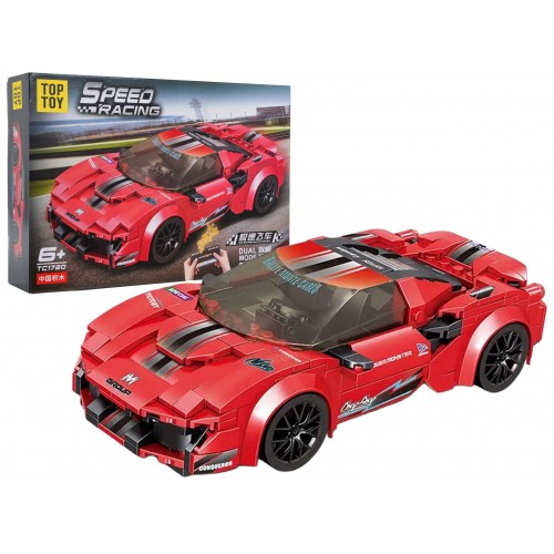 Zestaw Klocków Auto Sportowe Czerwone R/C