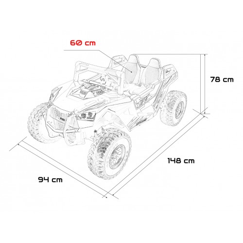 Pojazd Buggy RTR Monster Speed 4x4 Czerwony