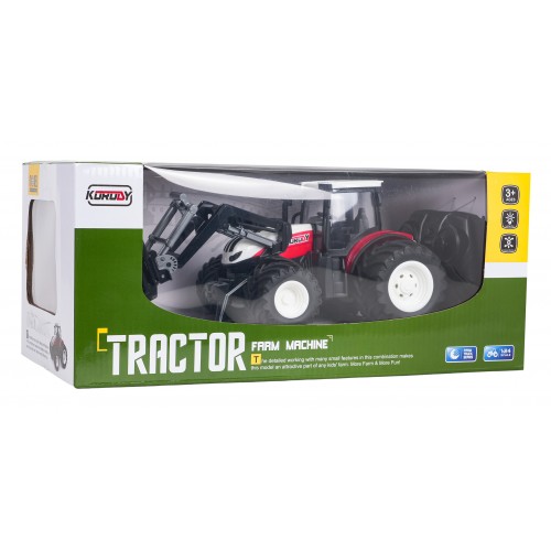 Traktor Czerwony R/C Z Turem