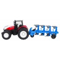 Traktor Czerwony R/C Z Pługiem 1:24